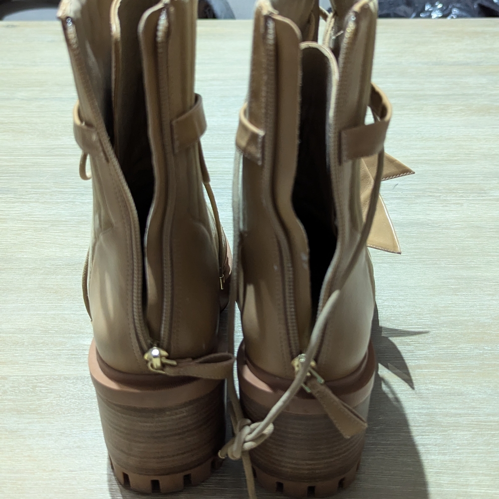 Alexandre Birman Tan Lace Up Boots Smooth Leather - Picture 3 of 6